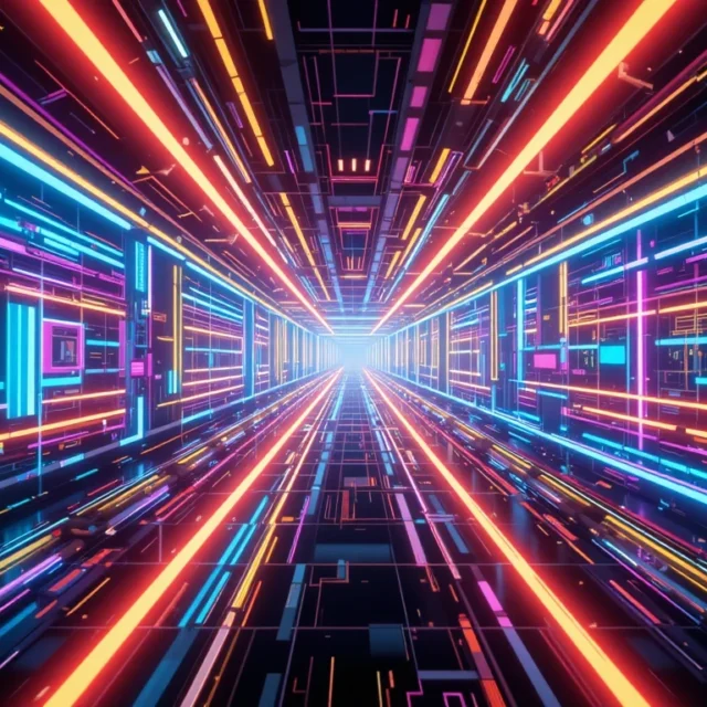 Cyberpunk Neon Grid