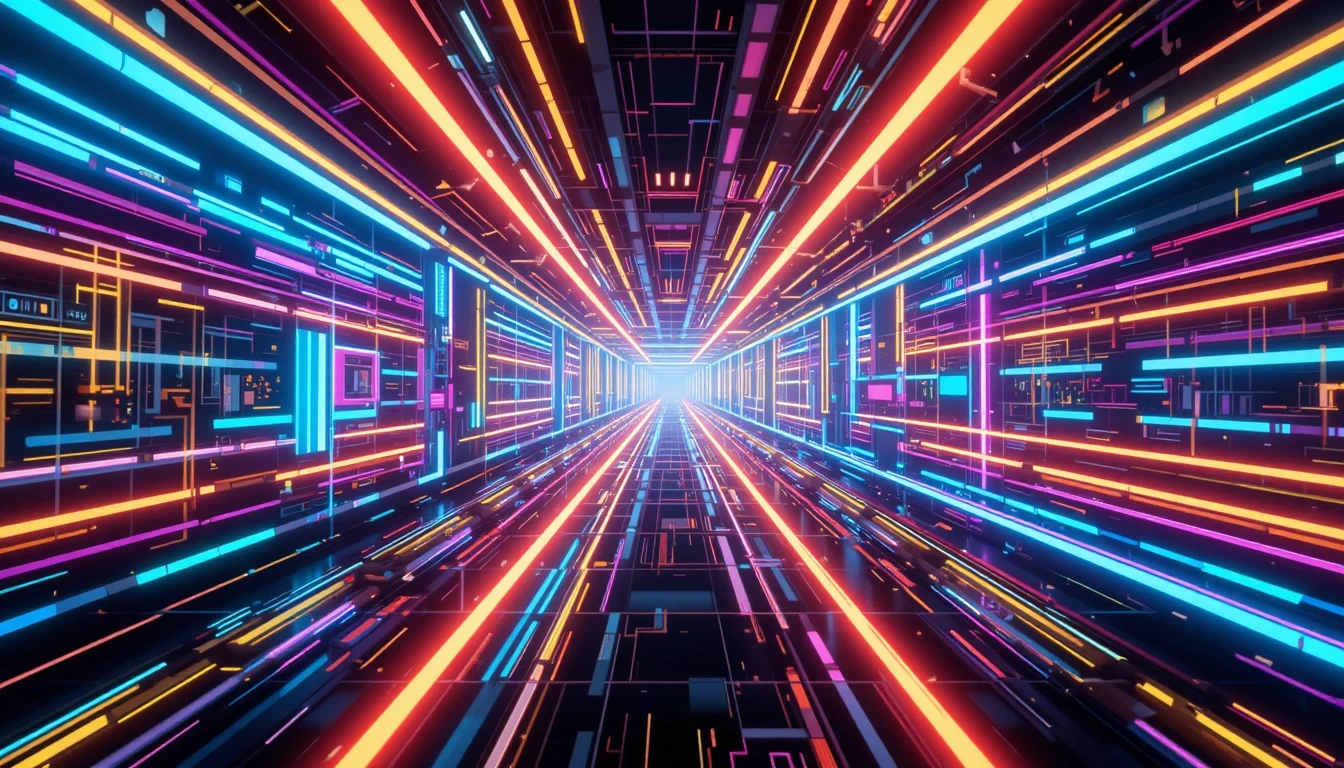 Cyberpunk Neon Grid